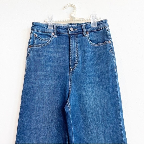 Volcom Women's Stone Scraper Jeans Wide Leg High Rise Ankle Crop Blue 27 - Picture 3 of 8